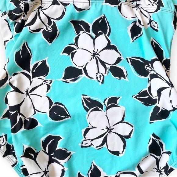Beach House One Piece Swimsuit Hawaiian Floral Print Small - Picture 5 of 12